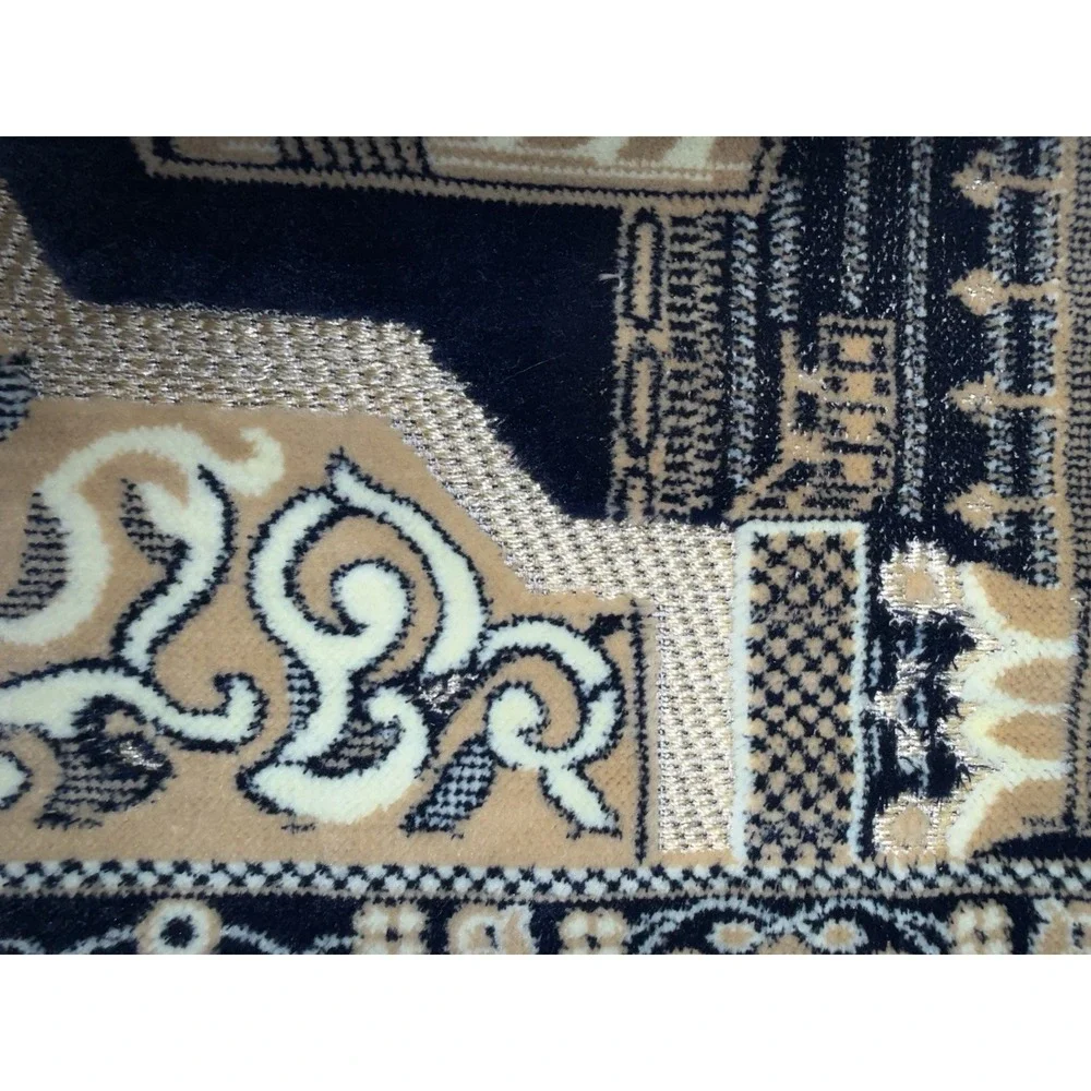 Jabaseh  Prayer Rug Blue & Gold‎